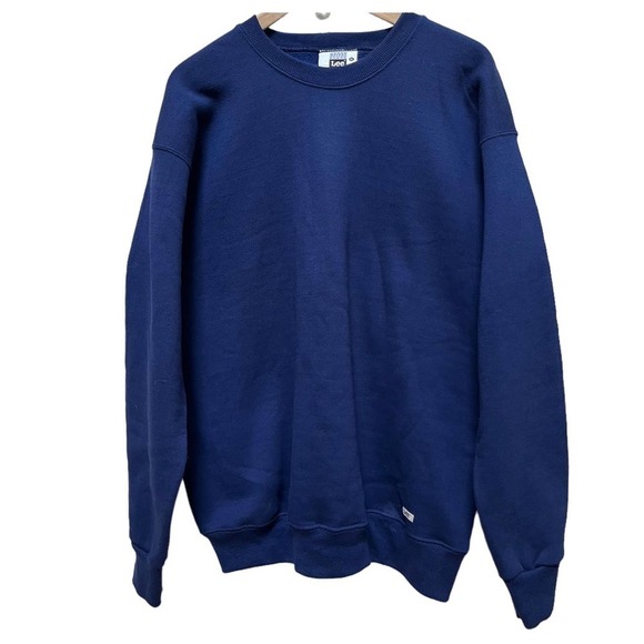 Vintage Lee Blue Heavy Weight Cotton Blend Pullover Crewneck Sweatshirt Size XL - Picture 11 of 11